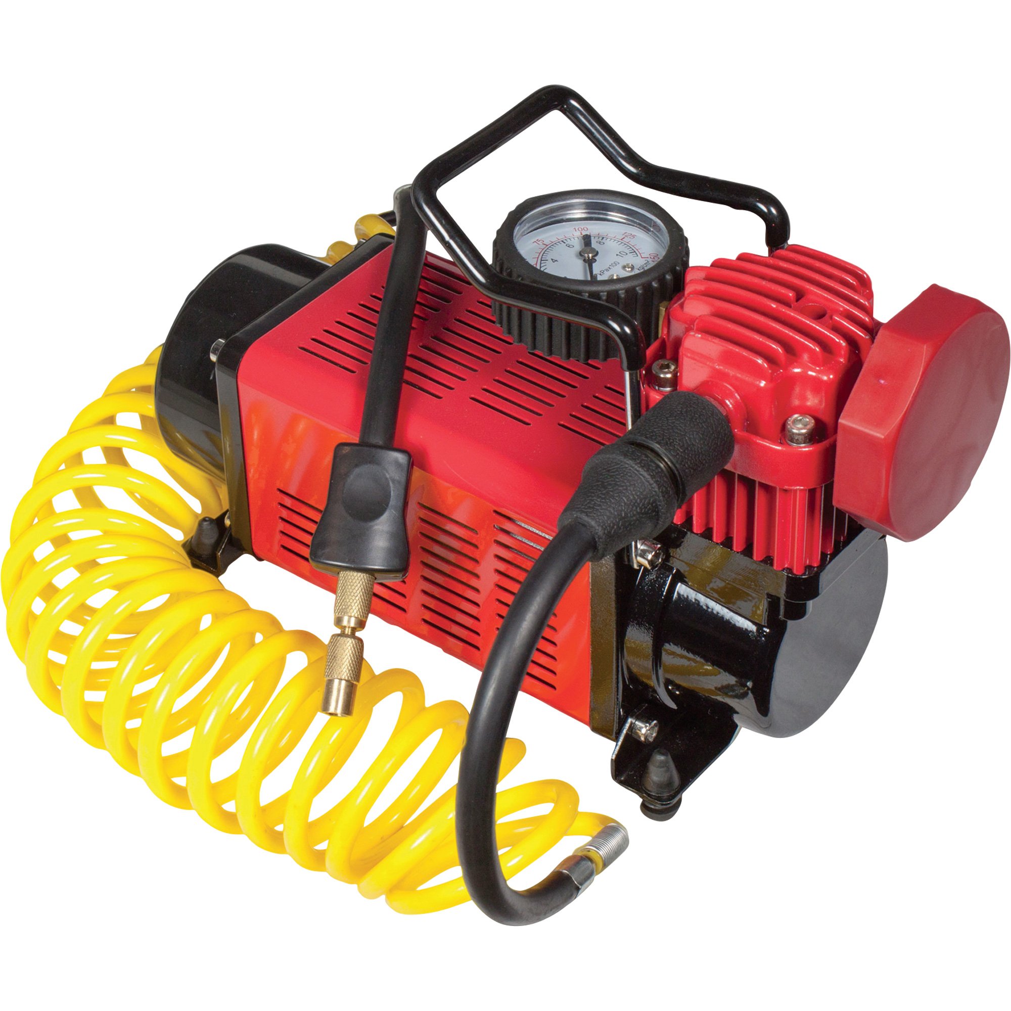 Please see replacement item# 52509. Q Industries SuperFlow Hi-Volume Air Compressor — 12 Volt, 120 PSI, Model MV50